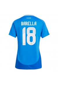 Italia Nicolo Barella #18 Fotballdrakt Hjemme Klær Dame EM 2024 Korte ermer